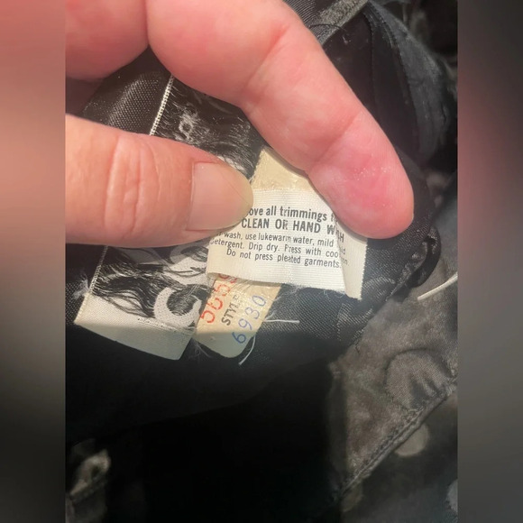 Vintage Elissa of California Black Polka Dot Maxi Skirt Formal Dressy  14 - Picture 5 of 8